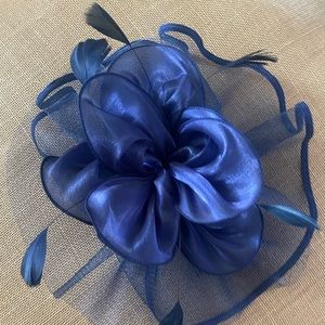 Navy Fascinator • Perfect for Kentucky Derby or Derby themed party.